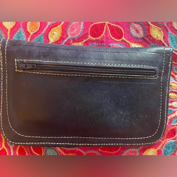 Soft quilted Moroccan black leather wallet. Approximately 8 x 4“. NWOT - Picture 2 of 8